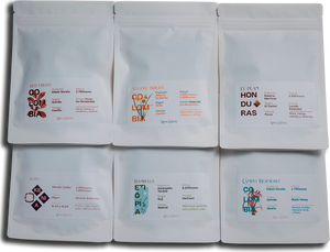 Pack de Degustación de kima coffee de 6 Cafés de Especialidad 